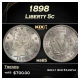 1898 Liberty Nickel 5c Grades ms65