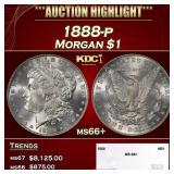 1888-p Morgan Dollar $1 ms66+ SEGS