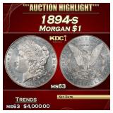 1894-s Morgan Dollar $1 ms63 USCG