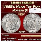 1885-s Morgan Dollar Near Top Pop $1 ms66+ SEGS