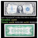 1934 $1 Blue Seal Silver Certificate "Funnyback" G