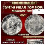 1941-s Mercury Dime Near Top Pop! 10c ms68 FSB SEG
