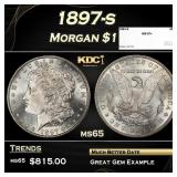 1897-s Morgan Dollar $1 Grades ms65