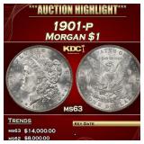 1901-p Morgan Dollar $1 ms63 USCG