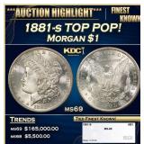 1881-s Morgan Dollar TOP POP! $1 ms69 SEGS