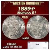 1889-p Morgan Dollar $1 ms66 SEGS
