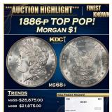 1878-s Morgan Dollar Colorfully Toned Near Top Pop