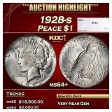 1928-s Peace Dollar $1 ms64+ SEGS