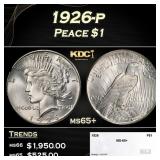 1926-p Peace Dollar $1 ms65+ SEGS