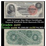 1886 $2 Large Size Silver Certificate General Winf