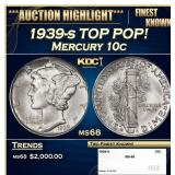 1939-s Mercury Dime TOP POP! 10c ms68 SEGS