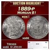 1889-p Morgan Dollar $1 ms66 SEGS