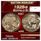 1928-s Buffalo Nickel 5c ms65 SEGS