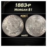 1883-p Morgan Dollar $1 Grades ms63