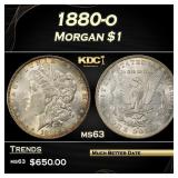 1880-o Morgan Dollar $1 Grades ms63