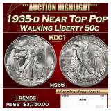 1935-d Walking Liberty Half Dollar Near Top Pop 50