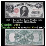 1917 $1 Large Size Legal Tender Note Grades Choice