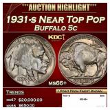 1931-s Buffalo Nickel Near Top Pop 5c ms66+ SEGS