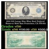 1914 $10 Large Size Blue Seal Federal Reserve Note