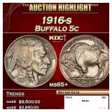 1916-s Buffalo Nickel 5c ms65+ SEGS