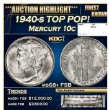 1940-s Mercury Dime TOP POP! 10c ms68+ FSB SEGS