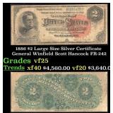 1886 $2 Large Size Silver Certificate General Winf