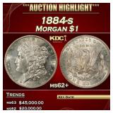 1884-s Morgan Dollar $1 ms62+ USCG