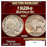 1928-s Buffalo Nickel 5c ms64 SEGS