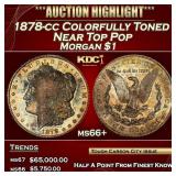 1878-cc Morgan Dollar Colorfully Toned Near Top Po