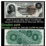1886 $2 Large Size Silver Certificate General Winf