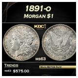 1891-o Morgan Dollar $1 Grades ms63