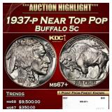 1937-p Buffalo Nickel Near Top Pop 5c ms67+ SEGS
