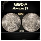 1890-p Morgan Dollar $1 Grades ms63