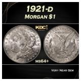1921-d Morgan Dollar $1 Grades ms64+