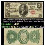 1891 $2 Large Size Silver Certificate "Windom Note