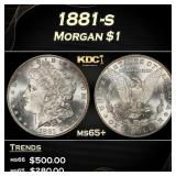 1881-s Morgan Dollar $1 Grades ms65+