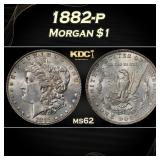 1882-p Morgan Dollar $1 Grades ms62