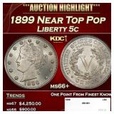 1899 Liberty Nickel Near Top Pop 5c ms66+ SEGS