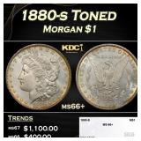 1880-s Morgan Dollar Toned $1 ms66+ SEGS