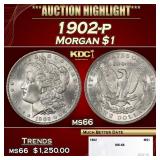 1902-p Morgan Dollar $1 ms66 SEGS