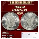1880-p Morgan Dollar $1 ms65+ SEGS