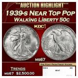 1939-s Walking Liberty Half Dollar Near Top Pop 50