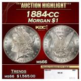 1884-cc Morgan Dollar $1 ms66 SEGS