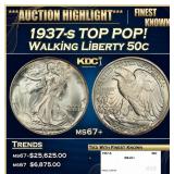1929-s Walking Liberty Half Dollar Near Top Pop 50
