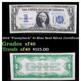 1934 $1 Blue Seal Silver Certificate "Funnyback" G
