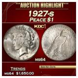 1927-s Peace Dollar $1 ms64 SEGS