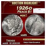 1926-d Peace Dollar $1 ms65 SEGS