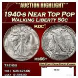 1940-s Walking Liberty Half Dollar Near Top Pop 50