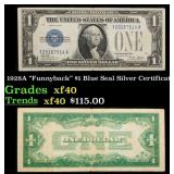 1928A $1 Blue Seal Silver Certificate "Funnyback"