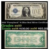 1928 $1 Blue Seal Silver Certificate "Funnyback" G